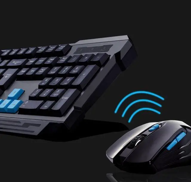 Alt view image 5 of 7 - Keyboard Mouse Combos,Soke-Six Waterproof Multimedia 2.4GHz Wireless Gaming Keyboard with USB Cordless Ergonomic Mouse DPI Control For Desktop PC Laptop(Black)