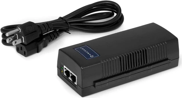 Alt view image 2 of 2 - Active Gigabit PoE Injector Adapter, IEEE 802.3 10BaseT and IEEE 802.3u 100BaseTx Compliant, Up to 100 Meters; FSE801G