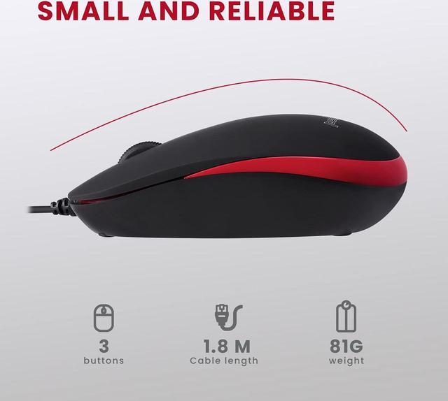 Alt view image 4 of 7 - Perixx Periduo-212 Wired Mini Keyboard and Mouse Set, USB Connection, Black, US English Layout (11486)