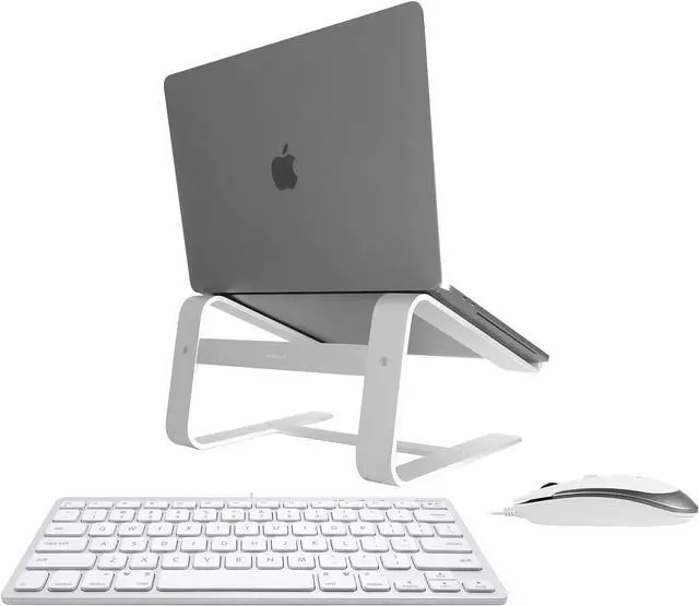 Main image of Macally Mini Keyboard & Mouse Combo and an Ergonomic Laptop Stand, Provides a Clean Look to Your Desk