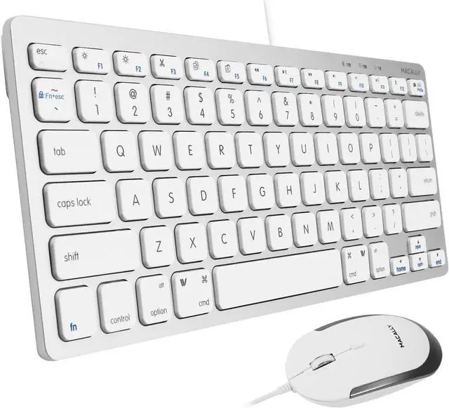 Alt view image 2 of 7 - Macally Mini Keyboard & Mouse Combo and an Ergonomic Laptop Stand, Provides a Clean Look to Your Desk