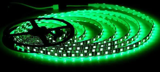 Alt view image 5 of 7 - 16.4ft 5050 RGB Strip Waterproof Black PCB 300 LED Color Changing Rope Lights for Bedroom Christmas Day Halloween Decoration