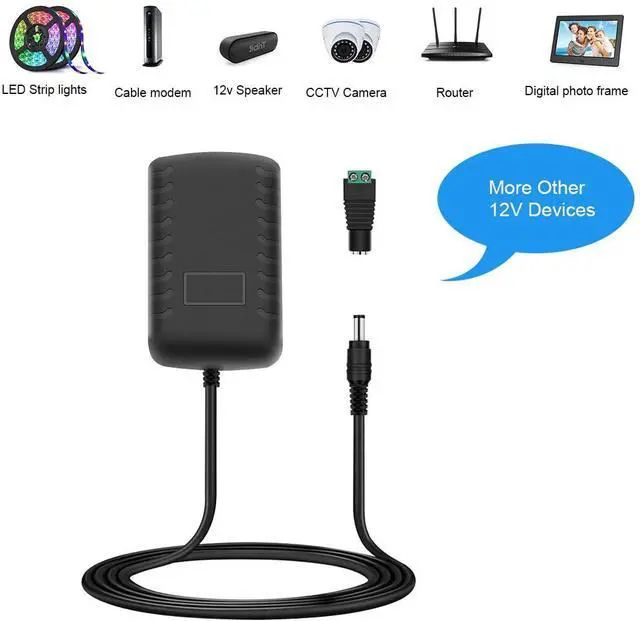 Alt view image 14 of 14 - LED Power Supply Power Adapter AC 100-240V to DC 12V Transformers Power Supply for LED Strip Light Output 12V DC 2A Max 24 Watt Max