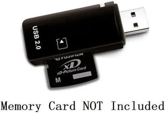 Alt view image 2 of 4 - eTECH USB2.0 Black Color High Speed xD Memory Card Reader Supports Olympus and Fuji XD Picture Card 1GB 2GB