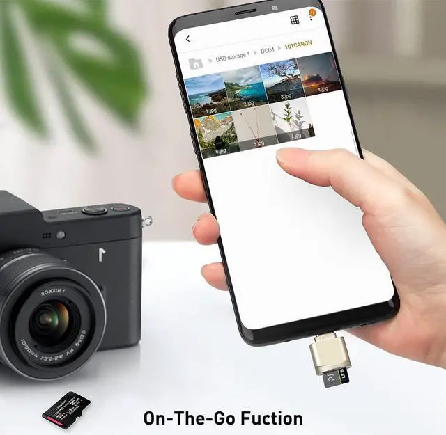 Alt view image 5 of 7 - USB C Micro SD Card Reader (Pack of 2 Pcs) BorlterClamp Type C OTG TF Memory Card Reader Compatible with Laptop MacBook Tablet Smartphone