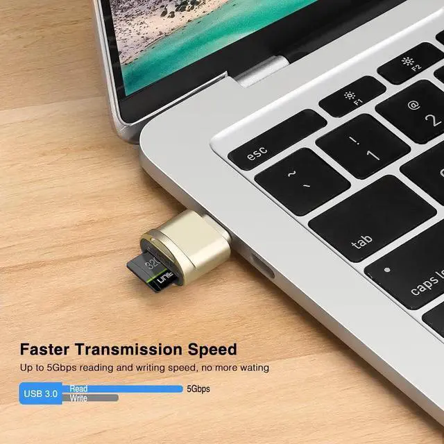 Alt view image 4 of 7 - USB C Micro SD Card Reader (Pack of 2 Pcs) BorlterClamp Type C OTG TF Memory Card Reader Compatible with Laptop MacBook Tablet Smartphone
