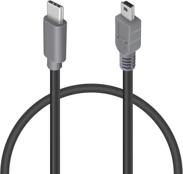 Main image of USB C to Mini USB OTG Cable USB C Male to Mini USB C Male On-The-go Data Convertor Adapter OTG Cable for MacBook iMac Pro Chromebook Pixel(Grey & Black) (20 inch/50 cm)