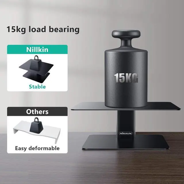 Alt view image 7 of 7 - Nillkin Monitor Stand Riser for Desk, Adjustable Height Computer Monitor Stand, Ergonomic Aluminum Computer Desk Holder for iMac,MacBook, Dell, HP, Lenovo and Other Screen Display, Black