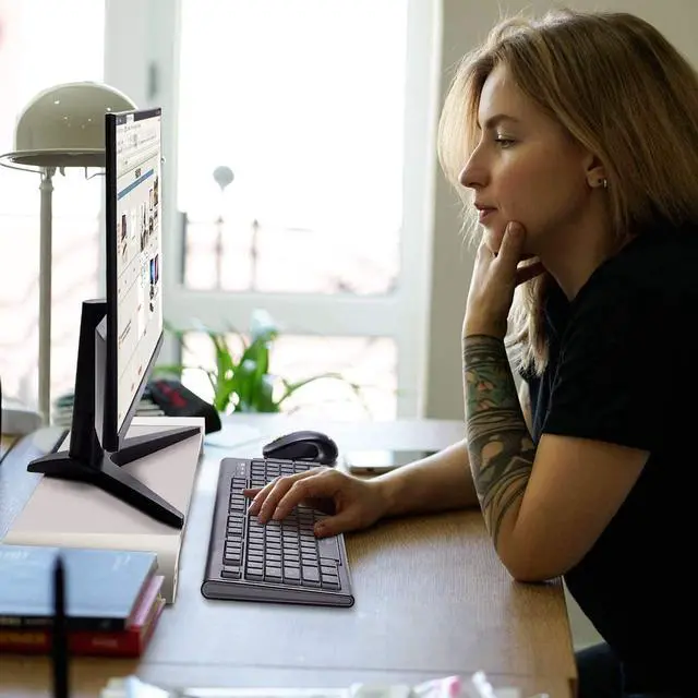 Alt view image 7 of 7 - PG Desktop monitor stand with 4 USB charging ports - Convenient keyboard organiser and monitor raising stand for laptops, TVs, printers, fax machines and computers - Convenient desktop organiser
