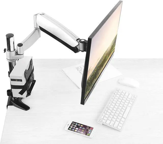 Alt view image 2 of 3 - Mount Plus MP-CPB-1 Thin Client | Mac mini | Intel NUC | Game Console | VESA Mount to Save Space by Mounting Thin Client PC to Back of Monitor, Small TV, Monitor Arm, Stand Pole, Under Desk