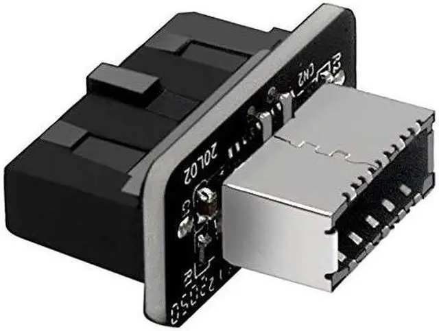 Alt view image 7 of 11 - USB Front Panel Adapter Vertical USB C Header Adapter USB 3.1 Type-E Key-A to USB 3.0 20Pin Header Converter for Type C Motherboard