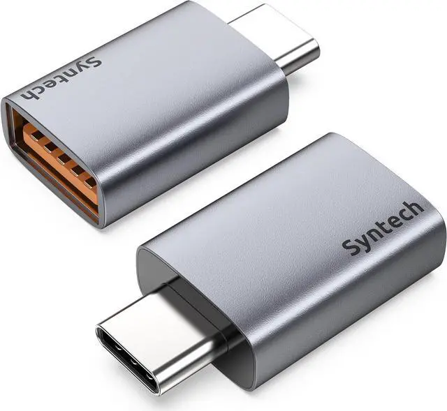 Main image of USB C to USB Adapter (2 Pack) 10Gbps USB3.2 Gen 2 Fit Side by Side Type C Male to A 3.2 Female Adapter Compatible with iPhone 16 Pro Max/iPad/iMac/MacBook Pro and Thunderbolt 4/3 Devices