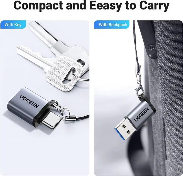 Alt view image 7 of 7 - USB to USB C Adapter USB C Male to USB 3.0 Female 2 Pack 10Gbps USB C Female to USB Male Adapter Thunderbolt Compatible with iPhone 16 15 MacBook iPad  Galaxy Apple MagSafe Watch 9/8