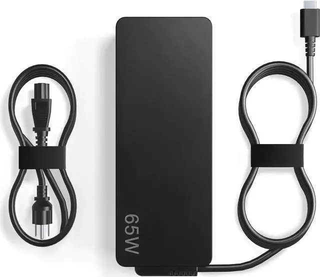 Alt view image 2 of 7 - 65W USB C Type c AC Charger Fit for  ThinkPad E580 E585 E590 E590S E595 T480 T490 T580  Yoga C940 C740  thinkbook ADLX65YCC3A Laptop Power Supply Adapter Cord