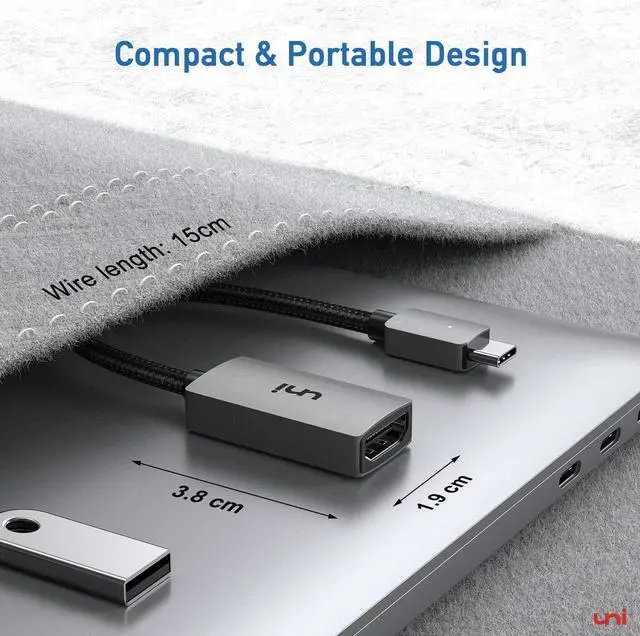 Alt view image 6 of 7 - USB C to HDMI Adapter 4K High Speed HDMI to USB-C Adapter Type C (Thunderbolt 3/4) HDMI Converter Compatible with MacBook Pro/Air Chromebook XPS Surface iPhone 15 Pro/Max Galaxy S23