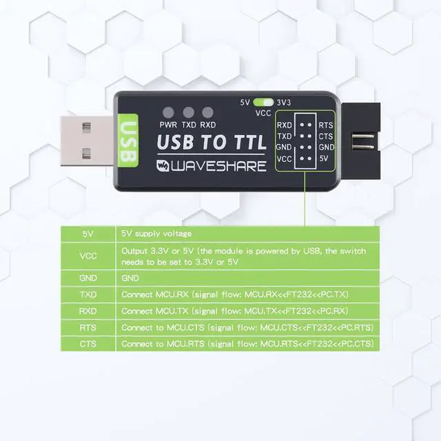 Alt view image 4 of 7 - Industrial USB to Serial Adapter UART Serial Adapter FT232RL Serial to USB Converter USB to TTL Adapter Port Module Support Multi Systems and Multi Protection Circuits with Shell