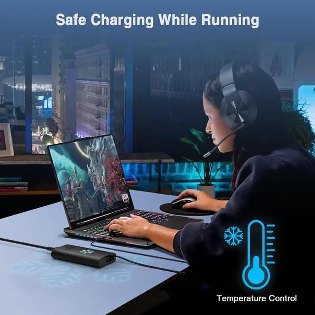 Alt view image 5 of 7 - 130W USB C Laptop Charger for  XPS 15 2-in-1 9575 9500 XPS 17 9700 Precision 5530 2-in-1 5550 5750 3660 3551 Latitude 7410 7310 7210 9410 9510 5420 5520 Type C Power Adapter