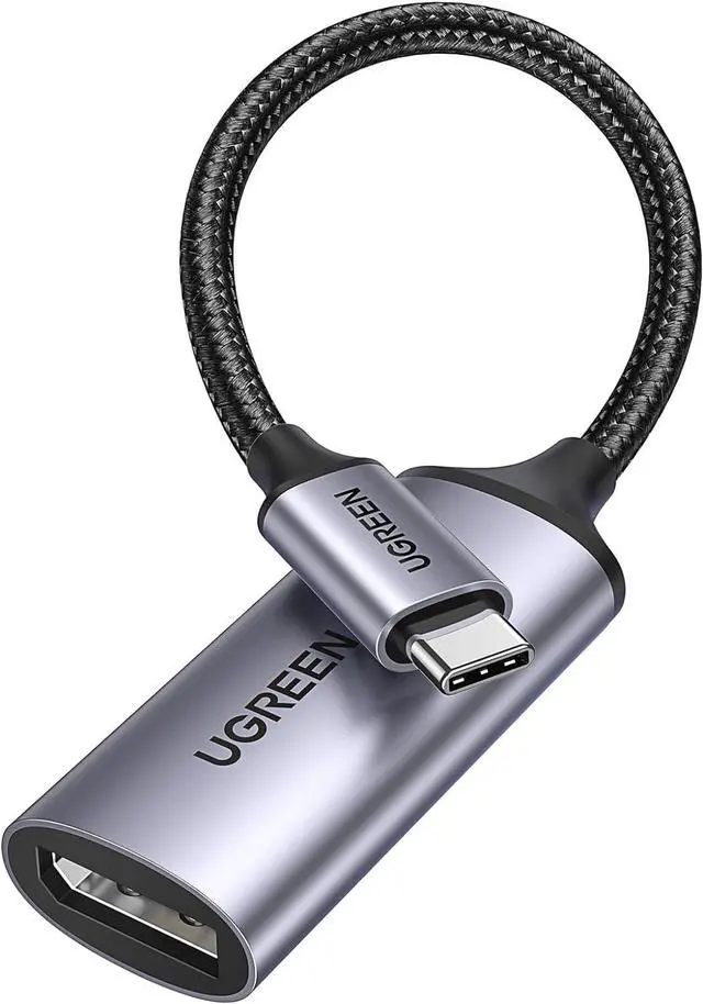 Alt view image 2 of 7 - UGREEN 8K@60Hz USB C to DisplayPort 1.4 Adapter Cable 4K@240Hz Bundle VESA Mini DisplayPort to DisplayPort 1.4 Cable 6.6FT