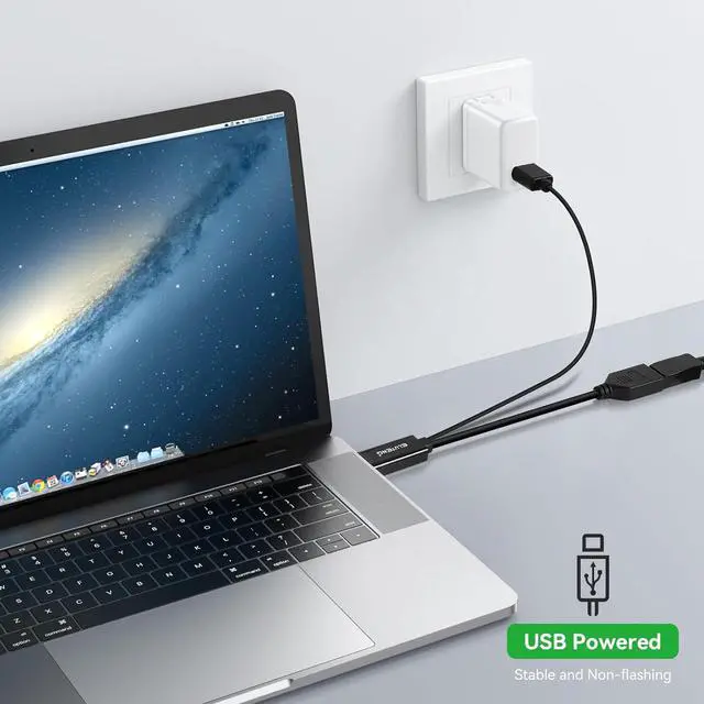 Alt view image 7 of 7 - ELUTENG HDMI to DisplayPort Adapter with USB Power - 4K@60Hz HDMI to DP Cable for Computer, Monitor, PS4, Xbox