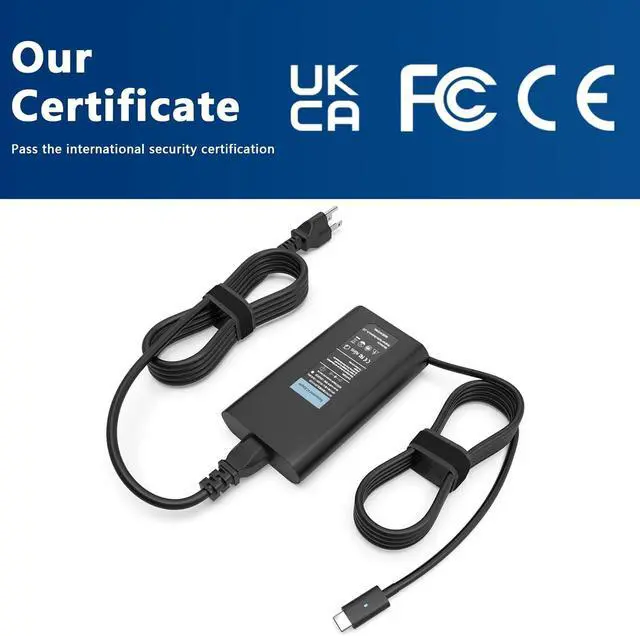 Alt view image 3 of 6 - 90W USB C Charger Replacement for Dell Inspiron 16 14 Plus 7640 7630 7620 7430 7440 Business Laptop LA90PM170 DA90PM170 TDK33 0TDK33 Latitude/XPS/Precision AC Power Adapter