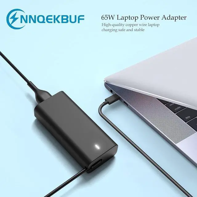 Alt view image 6 of 7 - New Slim 65W 60W for  Laptop Charger USB C  Latitude 5420 5520 5320 5430 5290 7410 7420 Chromebook 3100 XPS All Series Fast Charging Type C Computer Charger Replacement Power Cord AC Adapter