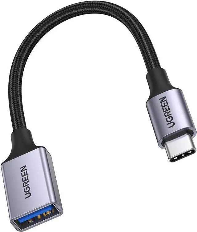 Main image of USB C to USB A 3.2 Adapter USB C Male to USB Female Adapter Nylon Braid Type C OTG Cable Compatible with iPhone 16 15 Pro  S23 Ultra MacBook Pro 2022 MacBook Air/Mini iPad