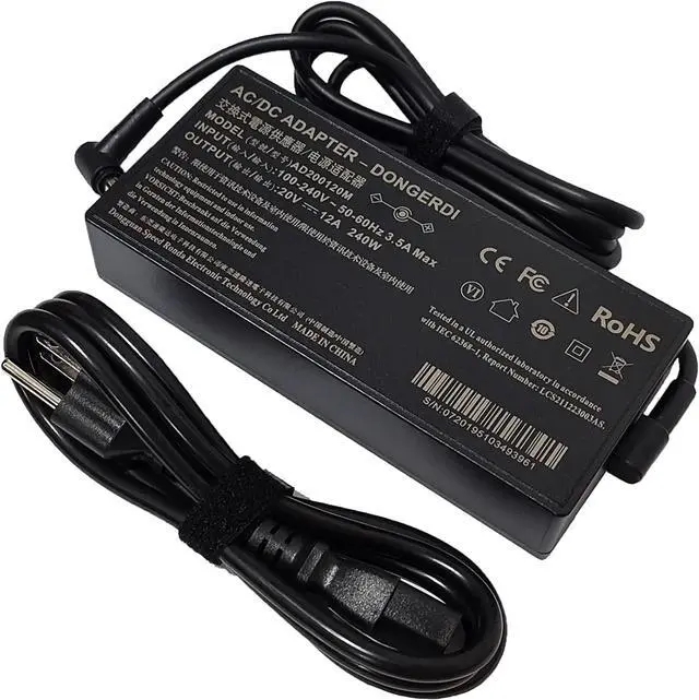 Alt view image 3 of 5 - 240W Fit for ASUS Zephyrus M16 GU603 GU603Z GU603H GU603ZX GU603HM GU603VI GU603VV GU603ZU GU603HR GU603HE GU603ZE GU603ZW GU603ZM ADP-240EB B Laptop Adapter Power Supply Charger