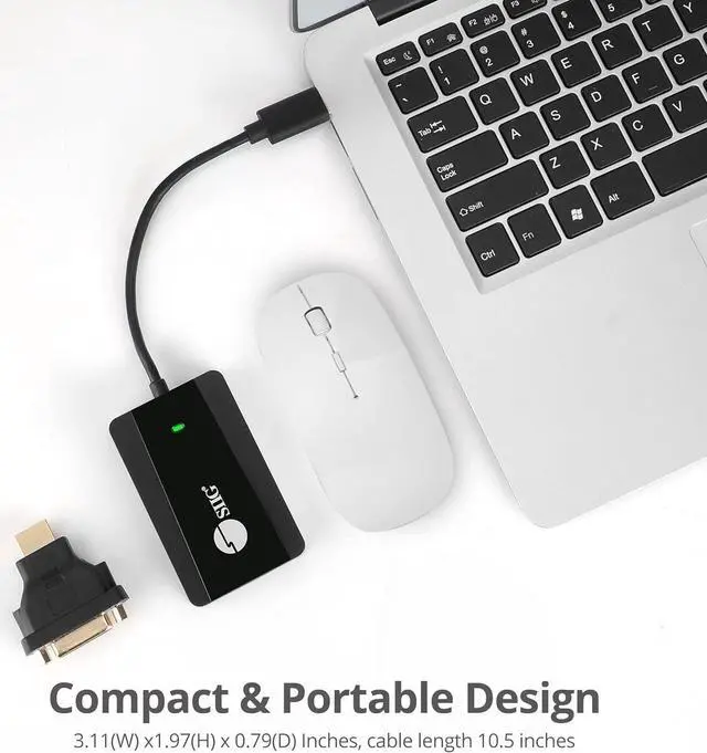 Alt view image 7 of 7 - USB to HDMI Adapter DisplayLink Chipset USB 3.0 to HDMI 2K 2560x1440 50Hz Video Converter- for Windows and Mac PC Laptop Desktop Monitor and TV (JU-H30H11-S1)