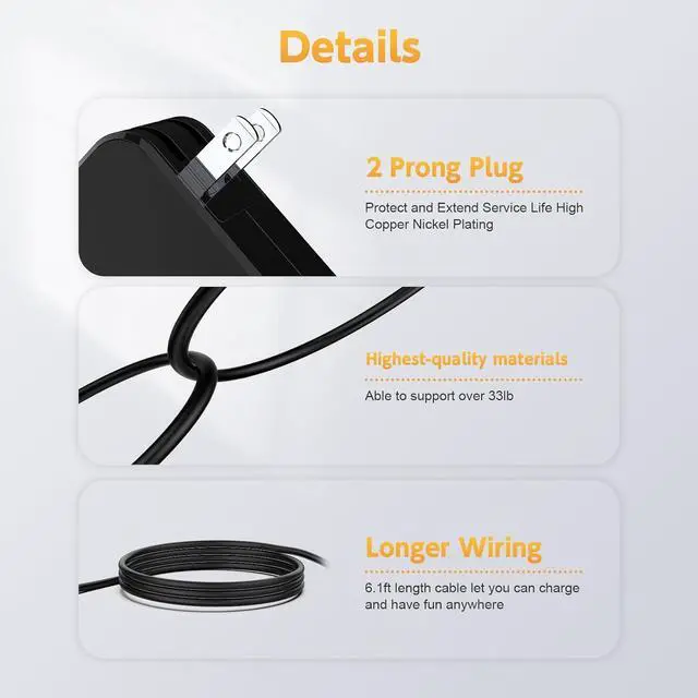 Alt view image 5 of 7 - 65W Charger for Lenovo IdeaPad 1/1i/3/3i/5/5i Laptop- IdeaPad 110 110S 310 320 330 330s 510 520 530s 710s AC Adapter; IdeaPad S145 S340 S540 L340 Power Supply Cord Round Tip