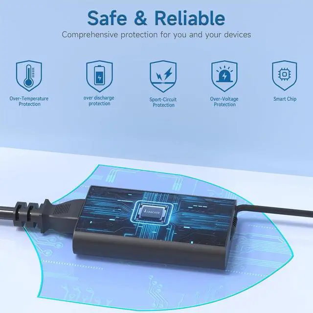 Alt view image 5 of 6 - Laptop Charger 65W for Dell Latitude 7490 7400 7480 5400 5490 5500 5590 5480 5580 3310 7290 5290 E5470 E5440 E5570 E7250 E7450 E6540 E7440 E6440 E6430 Power Cord Supply Computer Ac Adapter Replacement