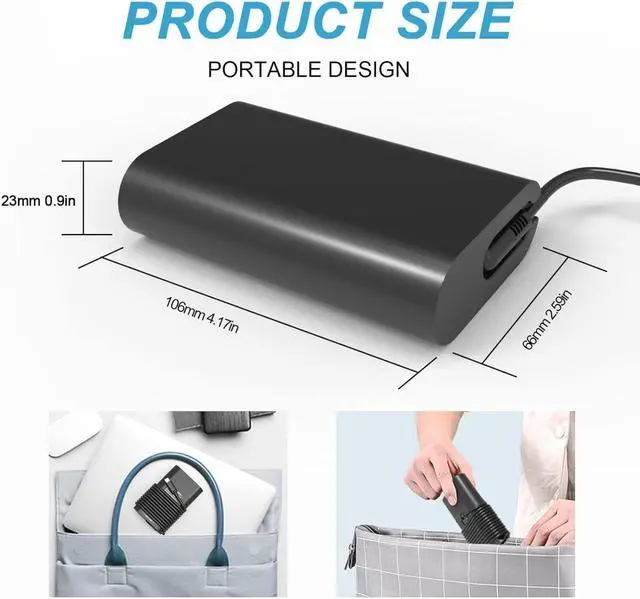 Alt view image 4 of 7 - 65W 45W USB C Laptop Charger for  Computer Latitude 5450 5440 5540 7440 5420 7420 5520 5430 7430 5530 5550 7450  13 14 16 Pro Plus Power Cord XPS 13 Type C AC Adapter Chromebook 3100