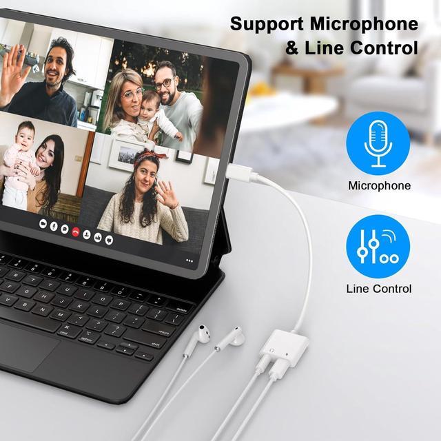 Alt view image 4 of 7 - USB C to 3.5mm Headphone and Charger Adapter 2-Pack,2-in-1 USB Type C to Aux Audio Jack and PD Fast Charging Dongle Cable Cord for iPhone 15 Pro Max Plus,Galaxy S20 S21 S22 S23 Ultra,iPad Pro,Pixel