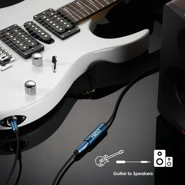 Alt view image 6 of 7 - 1/4 to 3.5mm Headphone Adapter TRS 6.35mm Female to 3.5mm Male 1/8 to 1/4 Stereo Audio Adapter for Amplifiers Guitar Piano Home Theater Devices to Phone Laptop Headphones - 12inch/30cm