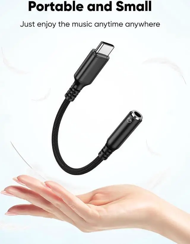 Alt view image 5 of 7 - USB Type C to 3.5mm Female Headphone Jack Adapter (3-Pack) USB C to Aux Audio Dongle Adapter Compatible with iPhone 16 Pro Max/15 Pro/15  Galaxy S25/S24/S23 Ultra iPad Pro-Black