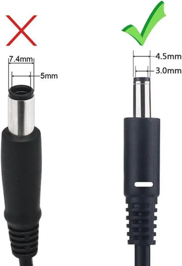 Alt view image 6 of 7 - 4.5 x 3.0 mm Right Angle 90-Degree Power Adapter Connector Converter for Dell Latitude; XPS; Vostro Laptop AC Charger Cord - 1 pcs