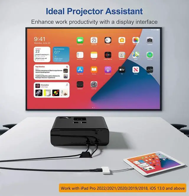 Alt view image 4 of 7 - USB-C Digital AV Multiport Adapter  MFi Certified Digital AV Dongle with HDMI 4K@60Hz & USB-A 3.0 & 100W Charge for iPhone 15 MacBook Pro Air M1 M2 M3 iPad Pro iMac  S24 and More