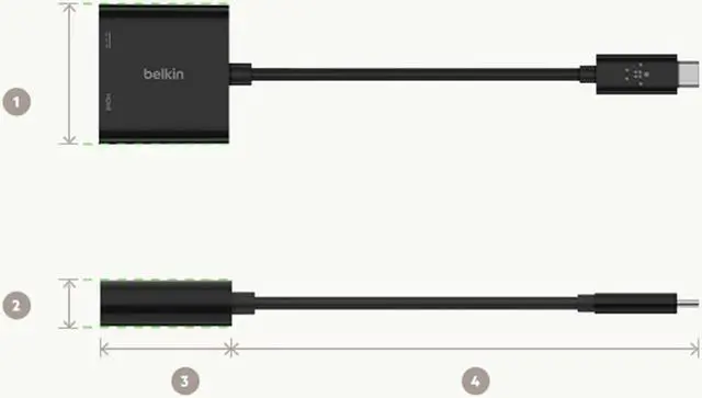 Alt view image 6 of 6 - USB C to HDMI Adapter + USBC Charging Port to Charge While You Display Supports 4K UHD Video Passthrough Power up to 60W for Connected Devices Compatible with MacBook iPad Windows