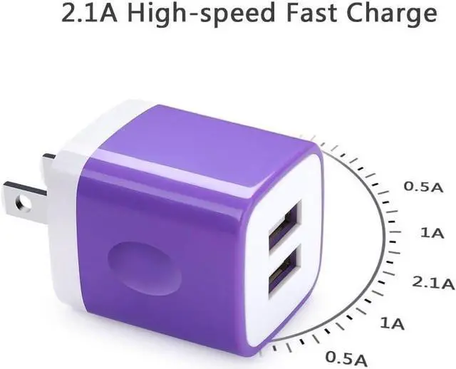 Alt view image 3 of 6 - 5Pack USB Charger Block Wall Plug HUHUTA Dual Port 2.1A USB Phone Charger Adapter Fast Charging Box for iPhone 15 14 13 12 11 Pro Max,iPad,Samsung Galaxy S24 S23 S22 S21 A54 A14 A13 A53,Pixel 8 7 Pro