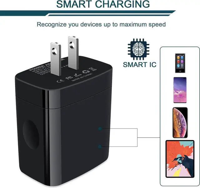 Alt view image 3 of 7 - Wall Charger USB Charger Adapter 4.8A 4Multi Port Fast Charging Station Power Base Block Plug Cube Brick for iPhone 15 14 SE 13 12 11Pro Max/XR/XS/8Plus  A14/A13/S23/S22 Kindle Plug