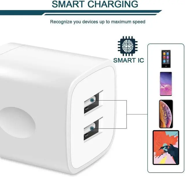 Alt view image 2 of 6 - European Travel Plug Block, Wall Charger Power Adapter for Europe Adaptor, 2.1A Dual Port USB Cube Fast Charging Box Base Brick for iPhone 13 Pro Max 12 11 14 15 16, US American to Europe Converter