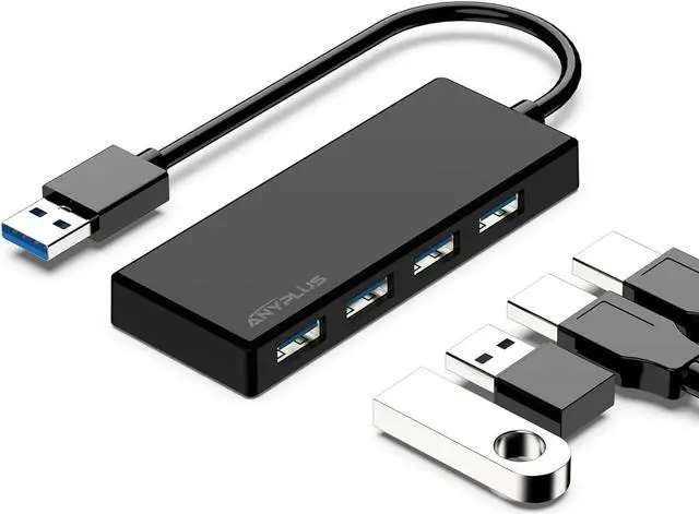 Alt view image 3 of 7 - USB 3.0 Hub, 4 Port USB Hub Splitter,Portable USB Adapter Mini Multiport Expander for Desktop, Laptop, Xbox, Flash Drive, HDD, Console, Printer, PC, Keyboards, HP, Dell0.85 ft