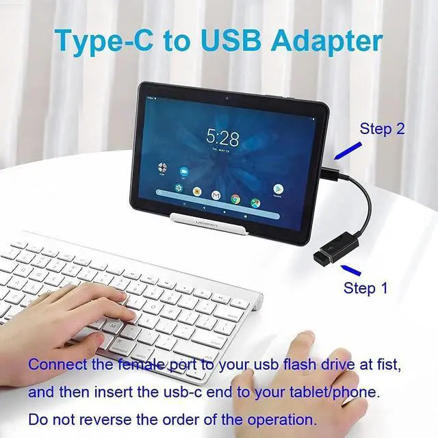 Alt view image 6 of 6 - USB C to USB Adapter [2 Pack] Type-C OTG Cable Type C Male to USB A Female Usb to Usbc-c Adapter Compatible with Macbook Pro/Air iPad Pro 2022 2021 2020 Galaxy S23 S22 Ultra Note 10 S9 S8 (Black)