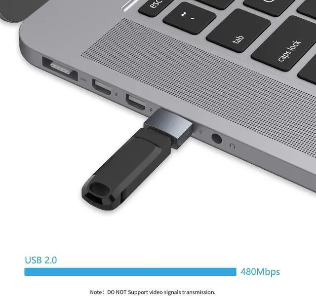 Alt view image 4 of 7 - USB C to USB Adapter (2 Pack) USB-C Female to USB Male USB Type C Female to USB OTG Adapter for MacBook Pro 2015/2013 MacBook Air 2017/2015 Laptops Wall Chargers Power Banks