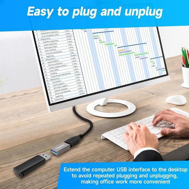 Alt view image 5 of 5 - 4 Pack USB 3.0 Female to Female Adapter - High Speed USB Extension Connector for Connecting Two Male Ends Cables