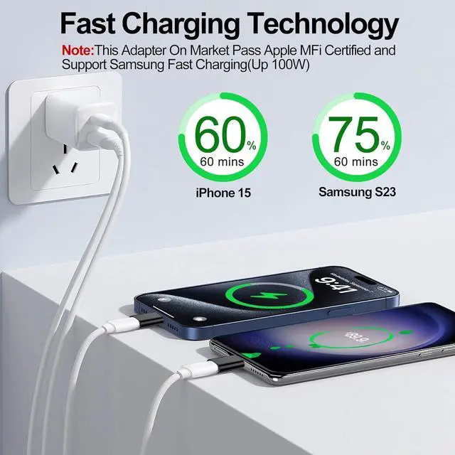 Alt view image 3 of 7 - 4Pack Lightning Female to USB C Male Charger Converter for iPhone 15/15Pro/15 Pro Max Plus  S23 S22 iPad Air PD Fast Charging&Data Transfer Not Audio/OTG Lightning to USB C Adapter