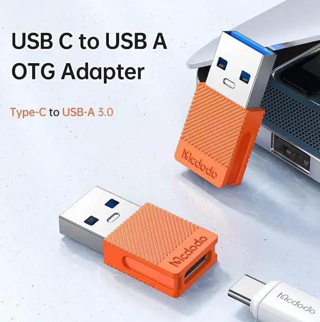 Alt view image 2 of 7 - Mcdodo USB C Female to USB Male Adapter(2 Pack) USB 3.0 to USB-C Adapter Plug and Play Support Data Transfer & Fast Charging Adapted to C Port Headphones For iphone 15 Laptop Charger Mobile Hard Drive
