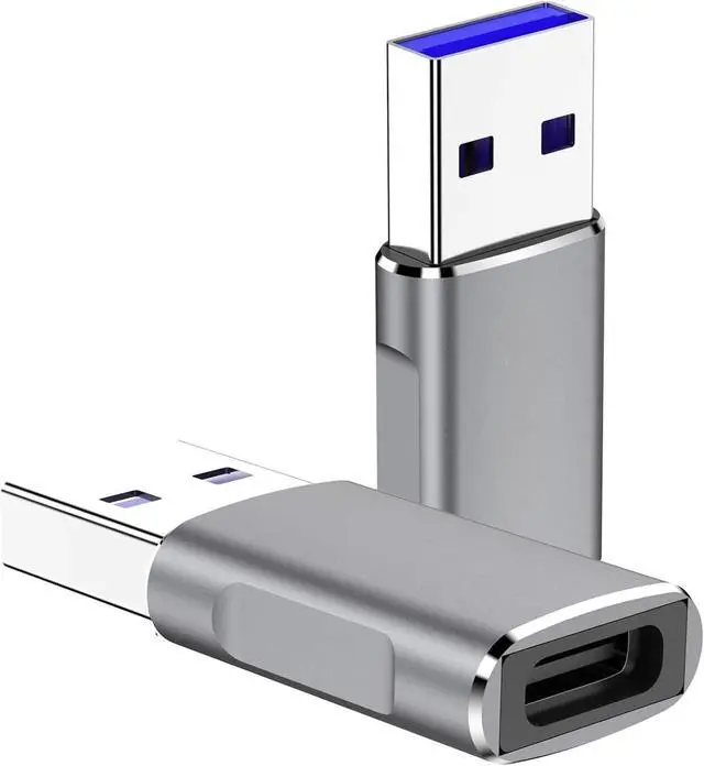 Main image of 10Gbps USB C Female to USB Male Adapter 2 Pack USB 3.1 Gen2 to USB C Adapter Double-Sided Data Transfer and 60W Fast Charging Connector Compatible with iPhone 15/iPad/Air Pods Quest Link