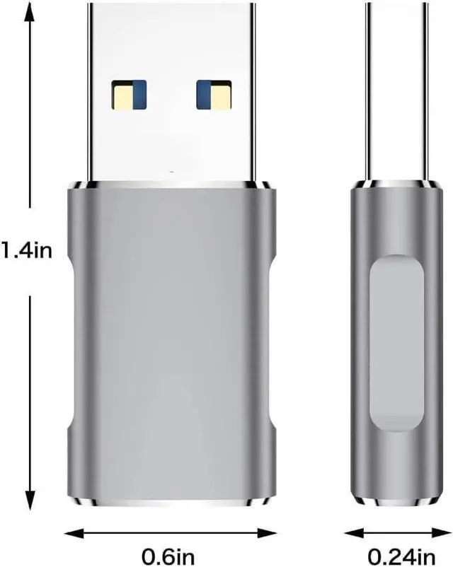 Alt view image 6 of 7 - 10Gbps USB C Female to USB Male Adapter 2 Pack USB 3.1 Gen2 to USB C Adapter Double-Sided Data Transfer and 60W Fast Charging Connector Compatible with iPhone 15/iPad/Air Pods Quest Link