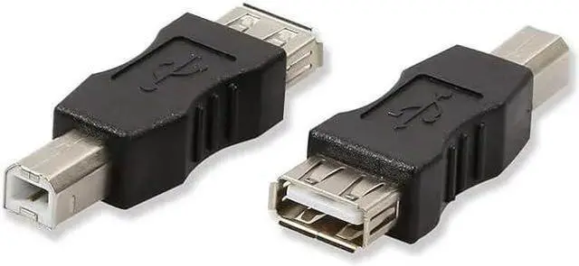 Alt view image 3 of 5 - USB A to B Adapter USB 2.0 A Female to USB B Male Printer Converter Connector Plug for Printer/Scanner Extender Conenction