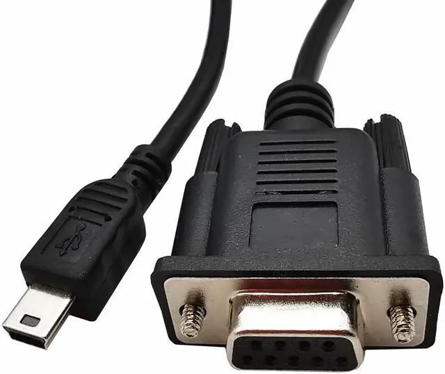Alt view image 6 of 7 - USB to RS232 Serial Adapter USB Mini 5 Pin Male to DB9 9 Pin Female Serial Converter Cable 1.8M/6Feet (Mini USB to RS232 Serial)
